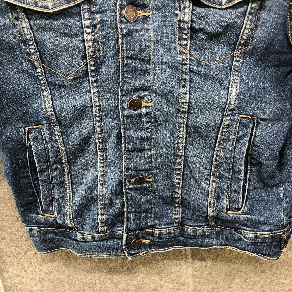 Old Navy Jean Jacket Kids L (10-12) Blue Denim‎ Classic Trucker